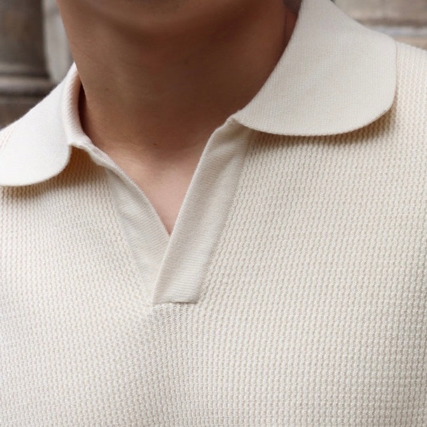 Men's V-Neck Polo Sweater | Lightweight & Comfortable 4