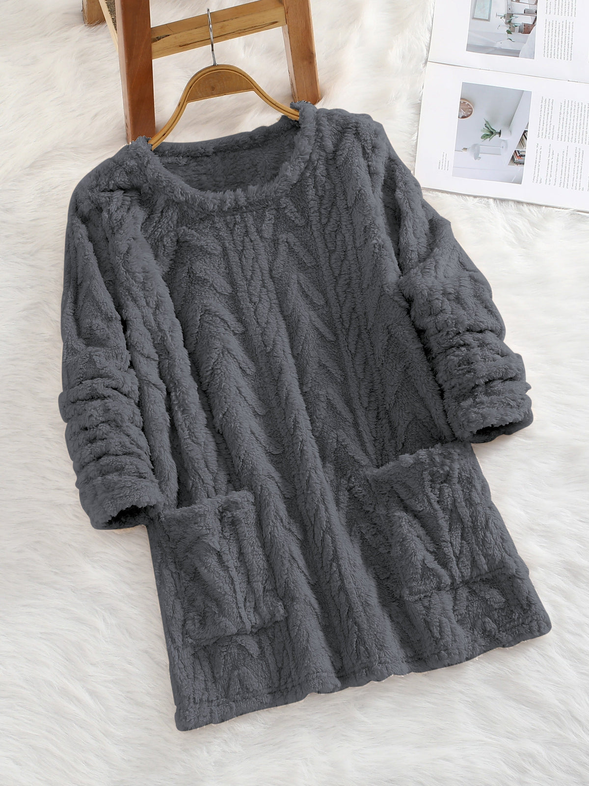 Women's Knit Sweater | Loose Fit & Pockets 5