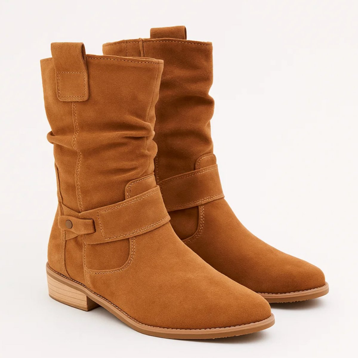 Women's Low Heel Ankle Boots Side Zip Booties Minimalist Design 5
