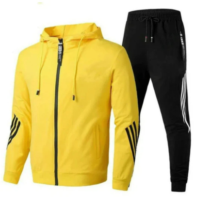 Men's 2 Piece Tracksuit Athletic Fit Jogger Set Pockets 5