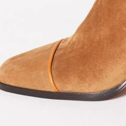 Women's Classic Block Heel Ankle Boots Cushioned Insole 6