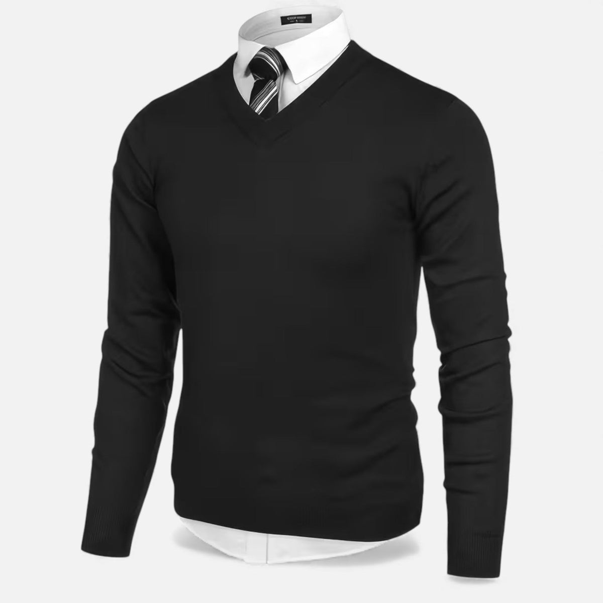 Men's V-Neck Knit Sweater | Soft & Warm 9