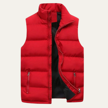 Men's Quilted Puffer Vest Slim Fit Zip Up Gilet Pockets 12