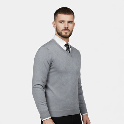 Men's V-Neck Knit Sweater | Soft & Warm 2