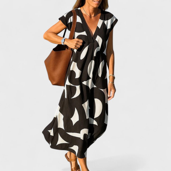 Valery | Flowing V-Neck Dress for Every Occasion