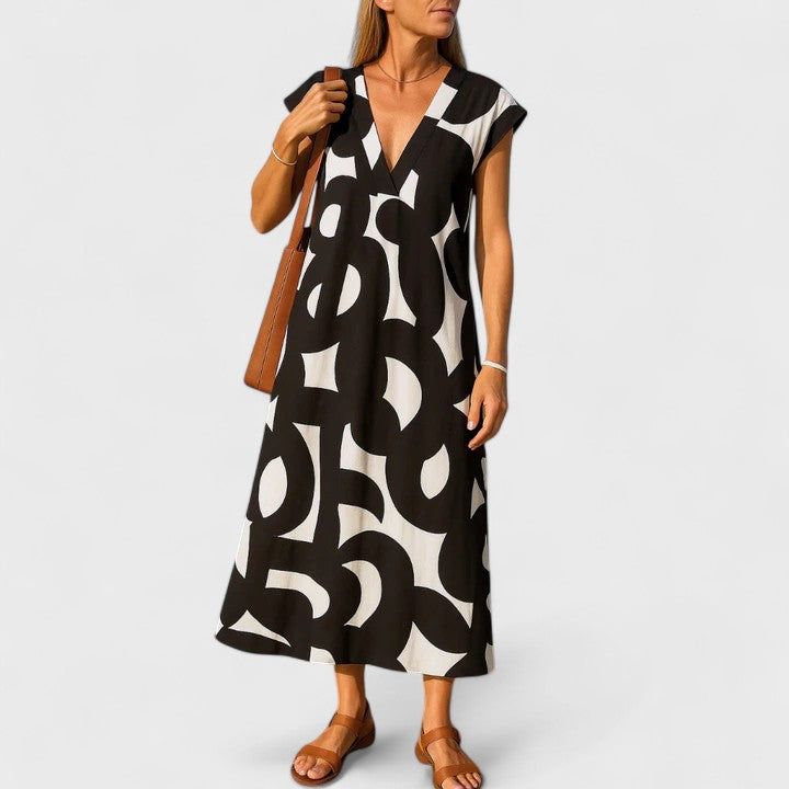 Valery | Flowing V-Neck Dress for Every Occasion