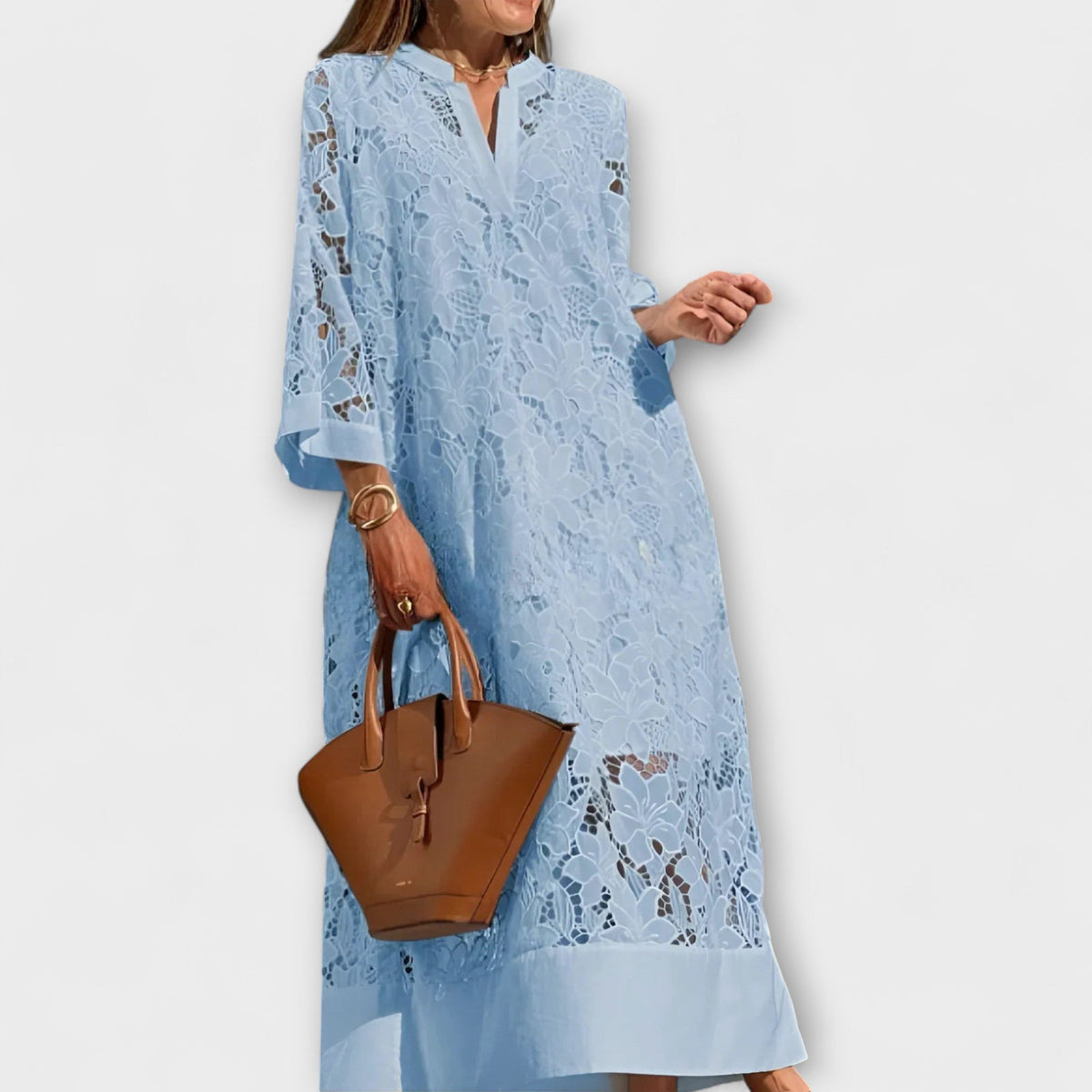 Valmere Dahlia Floral Embroidered Dress for Special Occasions