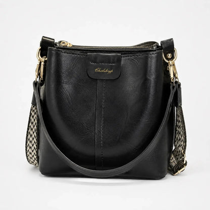 Women's Bucket Shoulder Bag | Two Straps & Vintage Finish 14