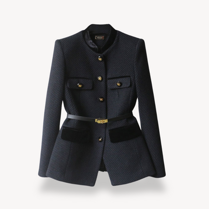 Velvet Women's Blazer with Gold-Tone Accents