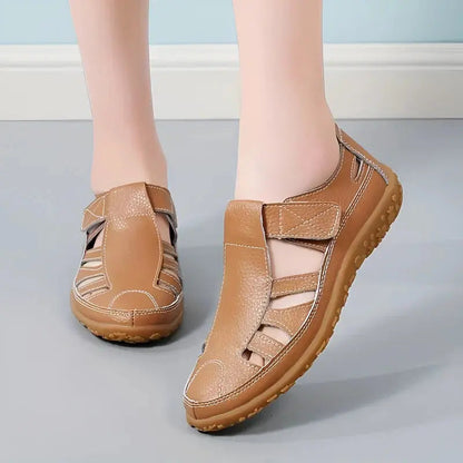 Vintage Leather Sandals for Women – Elegant & Comfortable Design 1