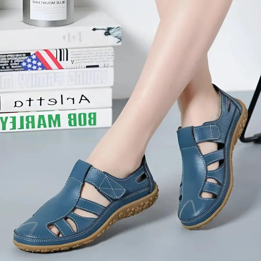 Vintage Leather Sandals for Women – Elegant & Comfortable Design 3