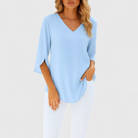 Violetta™ | Chic V-Neck Top for Any Occasion