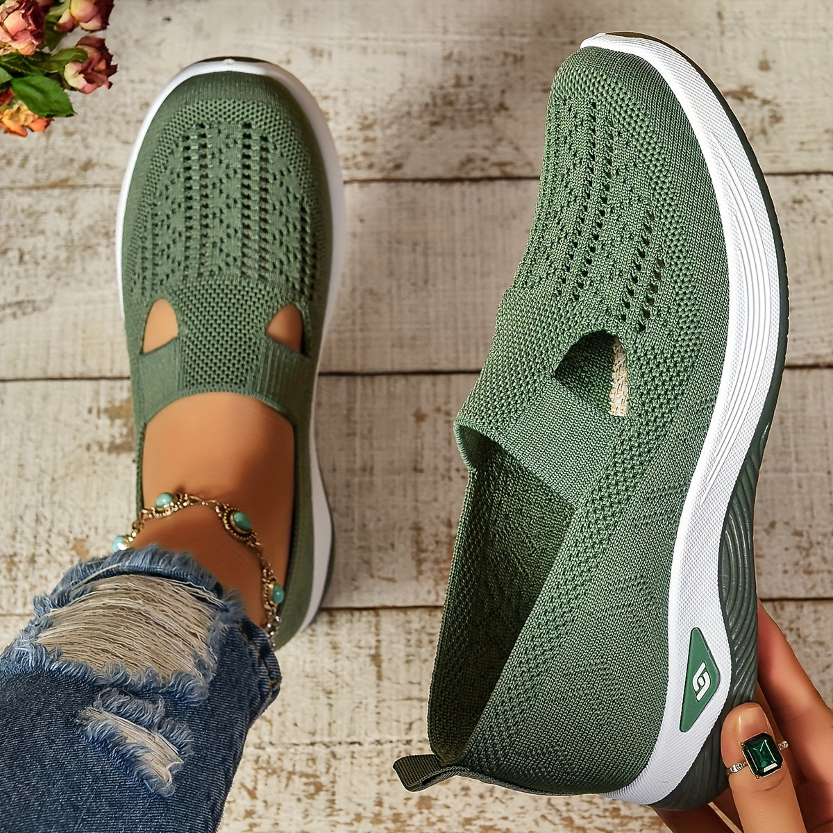 Women's Slip On Shoes Ergonomic Cushioned Comfort Trainers 2