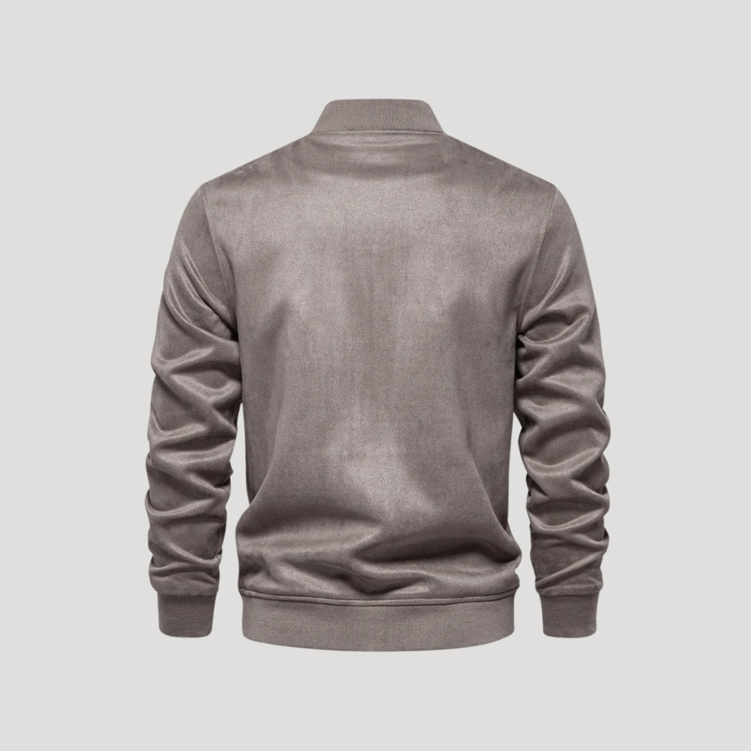 Men's Varsity Bomber Jacket Ribbed Cuffs Side Pockets 3
