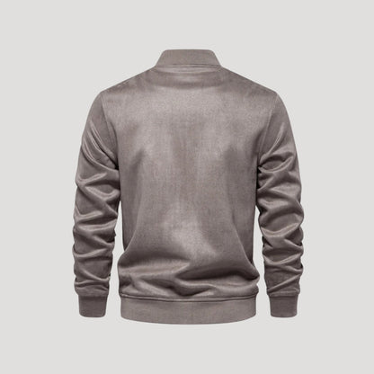 Men's Varsity Bomber Jacket Ribbed Cuffs Side Pockets 3