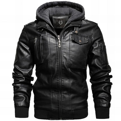 Men's Bomber Jacket | Removable Hood & Multi-Pocket Design 1