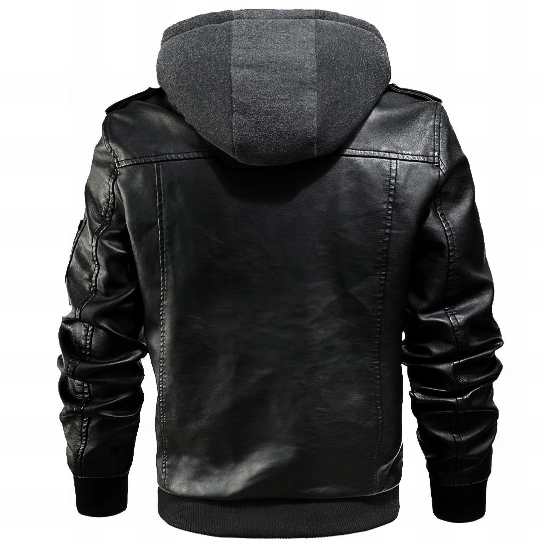 Men's Bomber Jacket | Removable Hood & Multi-Pocket Design 3