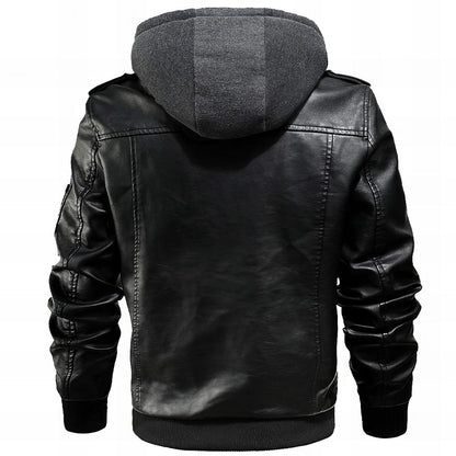 Men's Bomber Jacket | Removable Hood & Multi-Pocket Design 3