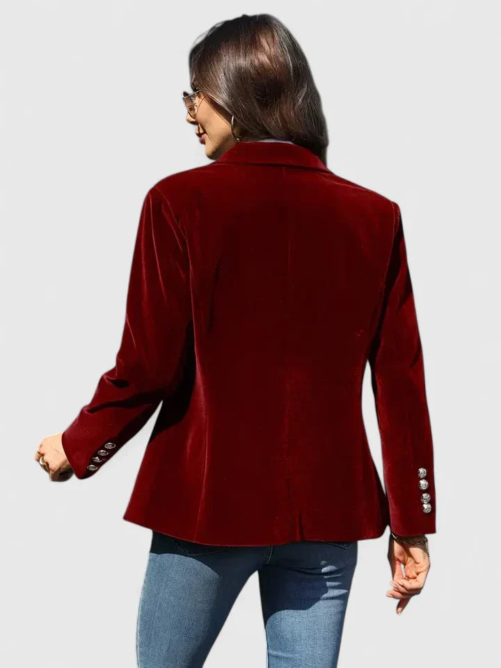 Women's Tailored Fit Blazer Classic Fitted Jacket Suit Coat 5