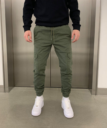 Men's Cargo Jogger Pants | Elastic Waistband & Functional Pockets 1