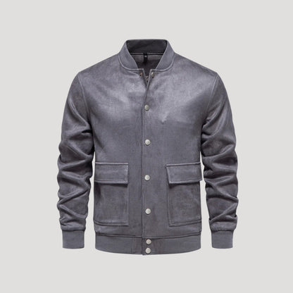 Men's Varsity Bomber Jacket Ribbed Cuffs Side Pockets 8