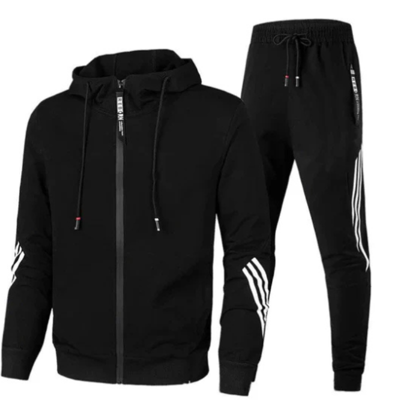Men's 2 Piece Tracksuit Athletic Fit Jogger Set Pockets 4