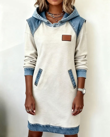 Women's Hooded Dress Relaxed Fit Casual Sweatshirt Style 5