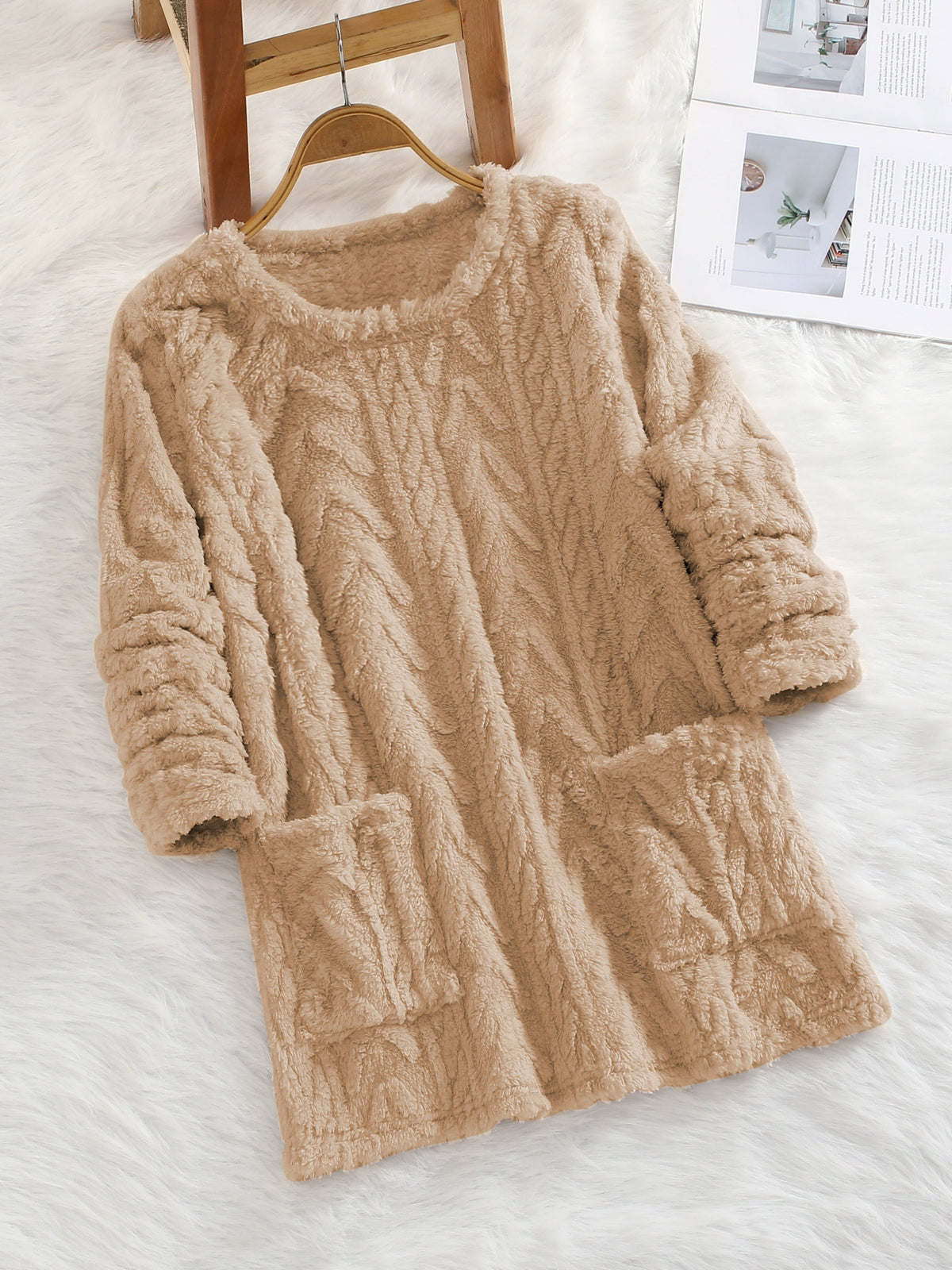 Women's Knit Sweater | Loose Fit & Pockets 4