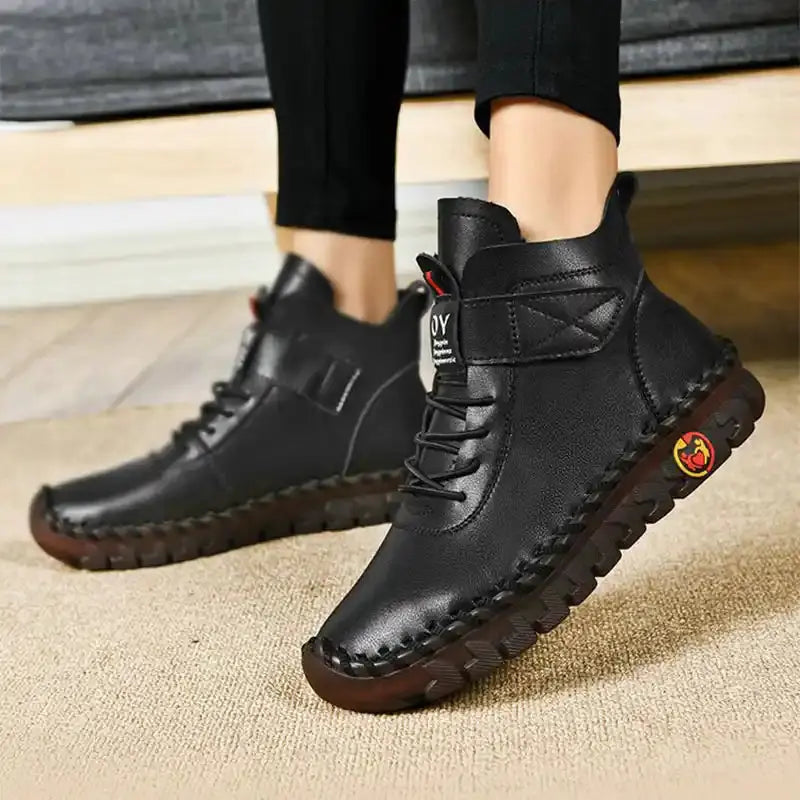 Waterproof Lace-Up Boots for Women – Warm & Stylish Comfort 0