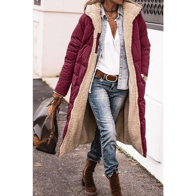 Women's Sherpa Hoodie Jacket | Reversible & Hooded 3