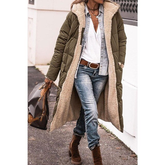 Women's Sherpa Hoodie Jacket | Reversible & Hooded 4