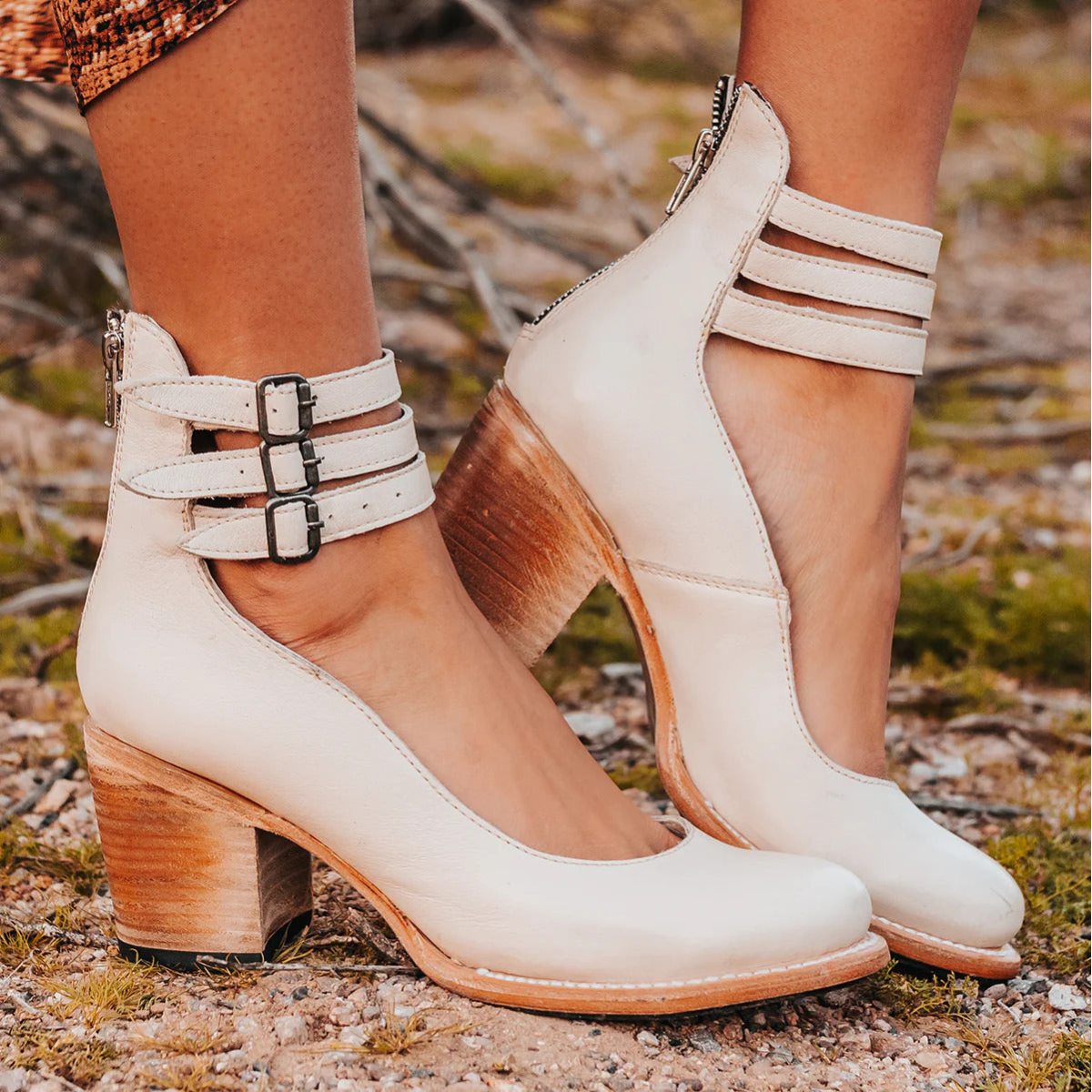 Women Block Heel Shoes | Ankle Strap & Stylish Support