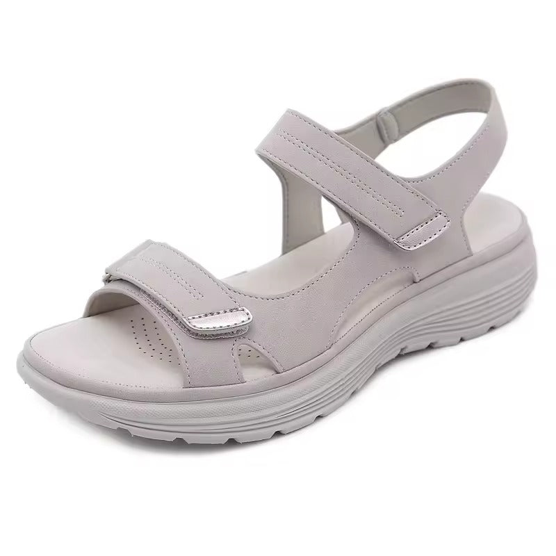 Stylish Women’s Platform Sandals with Velcro Ankle Strap for Summer Events