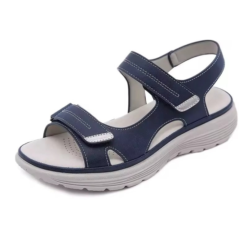 Stylish Women’s Platform Sandals with Velcro Ankle Strap for Summer Events