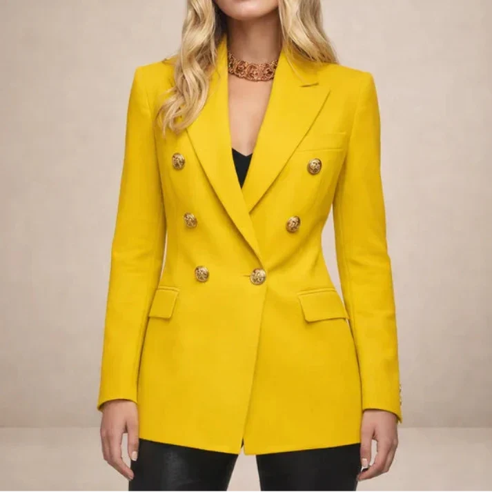 Women's Double Breasted Blazer | Tailored Office Wear 8