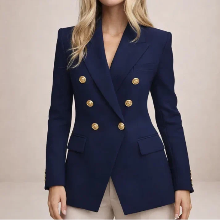 Women's Double Breasted Blazer | Tailored Office Wear 10