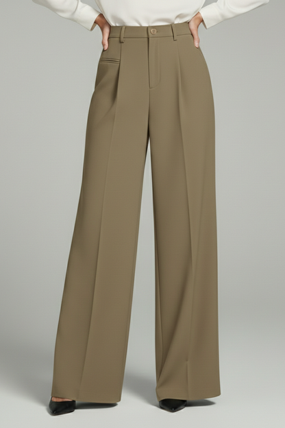 Women's Palazzo Trousers | Wide Leg & Pleated Front 9