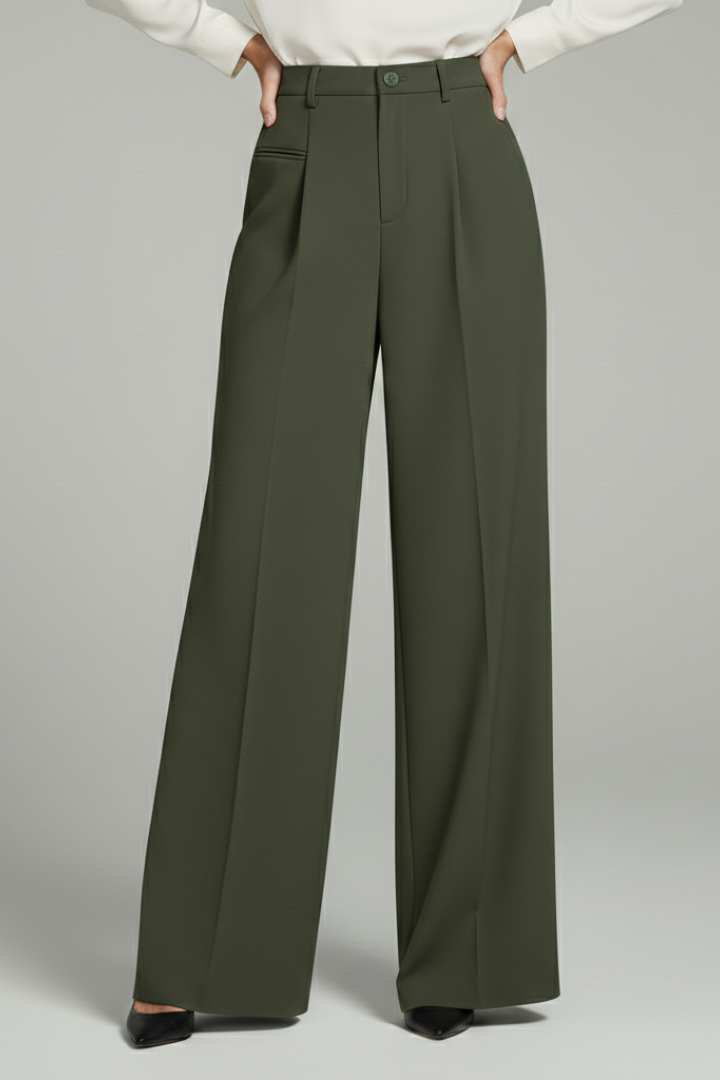 Women's Palazzo Trousers | Wide Leg & Pleated Front 11