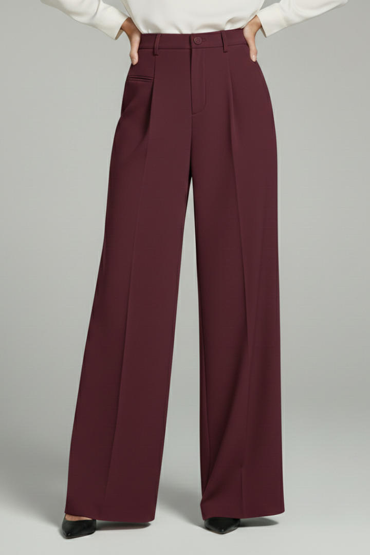 Women's Palazzo Trousers | Wide Leg & Pleated Front 12