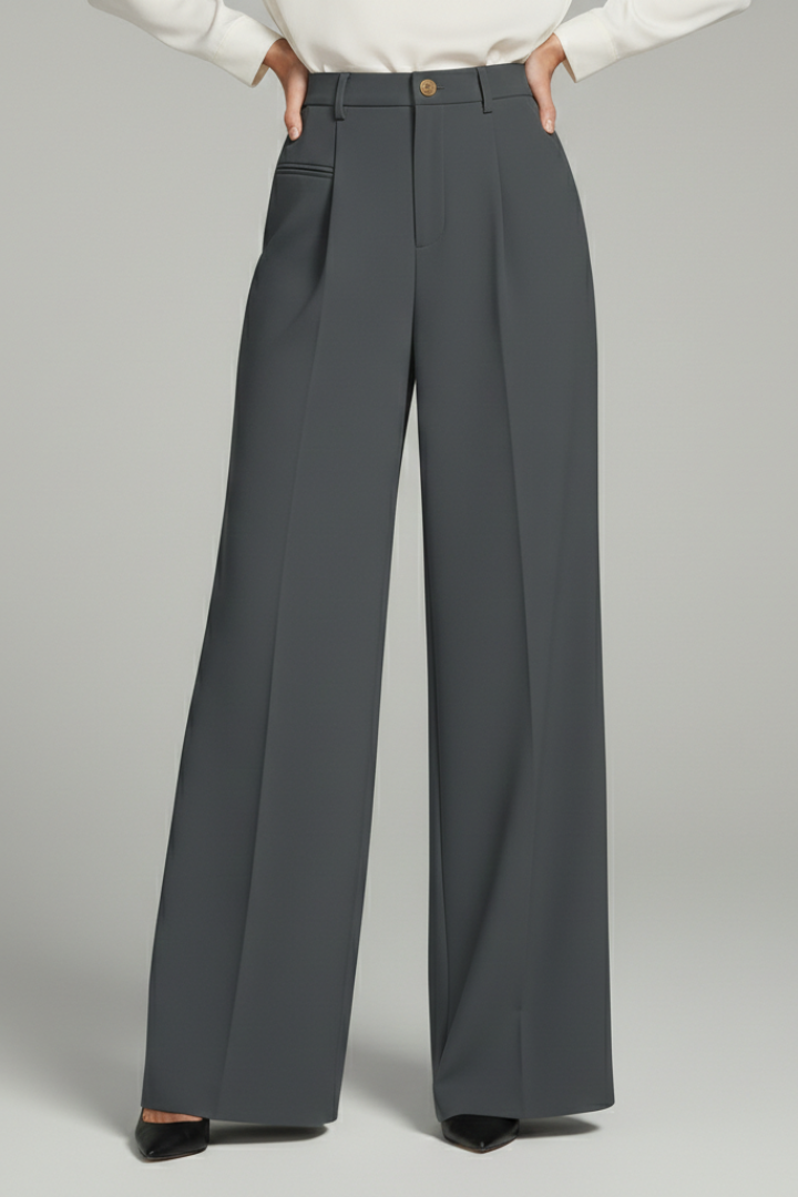 Women's Palazzo Trousers | Wide Leg & Pleated Front 2