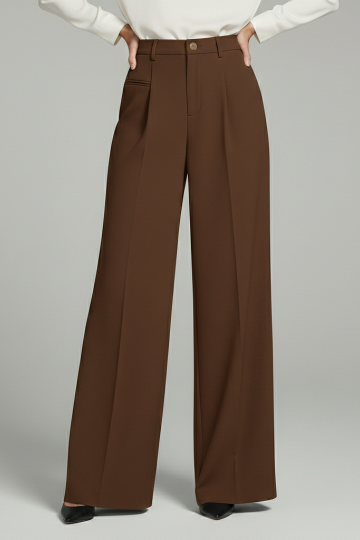 Women's Palazzo Trousers | Wide Leg & Pleated Front 5