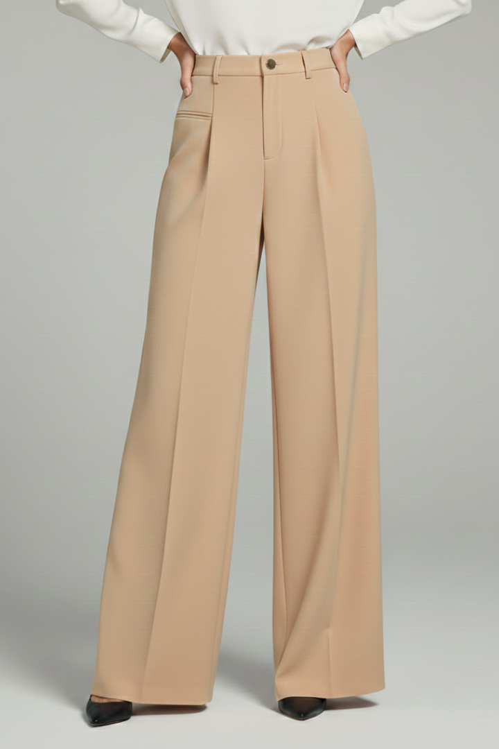 Women's Palazzo Trousers | Wide Leg & Pleated Front 7