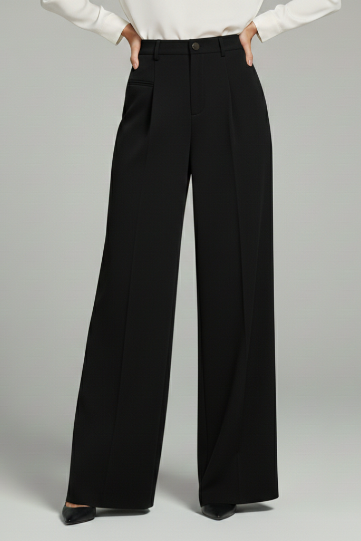 Women's Palazzo Trousers | Wide Leg & Pleated Front 8