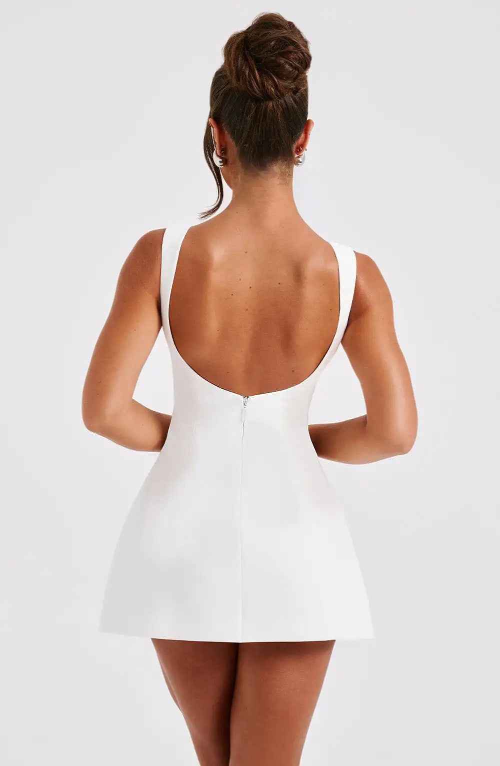 Women's A-Line Mini Dress – Boat Neck – Sleeveless – Elegant Semi-Formal Style 3