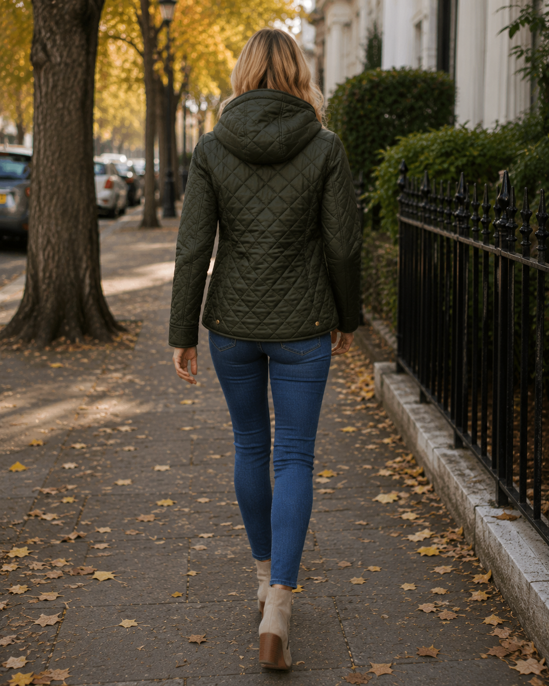 Women's Quilted Jacket | Fitted Cut & Button Accents 3