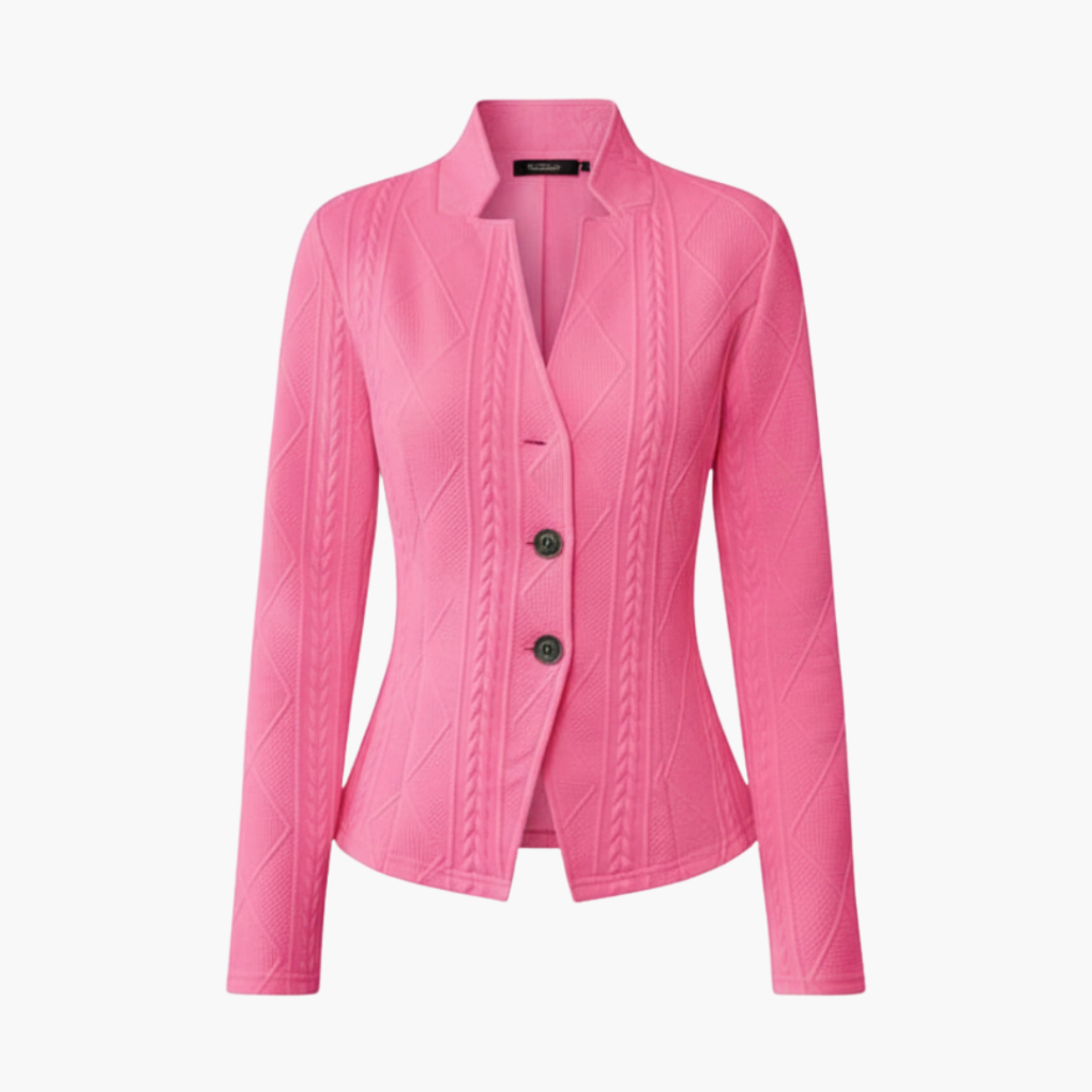 Women’s Blazer with Lapel Collar and Button Closure 1