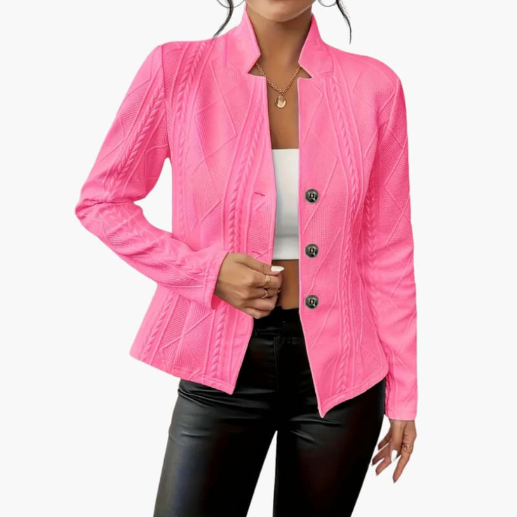 Women’s Blazer with Lapel Collar and Button Closure 3