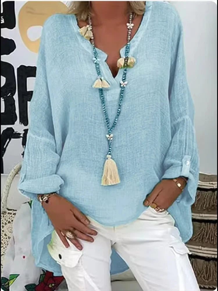 Women's Blouse | Long Sleeve V-Neck 0