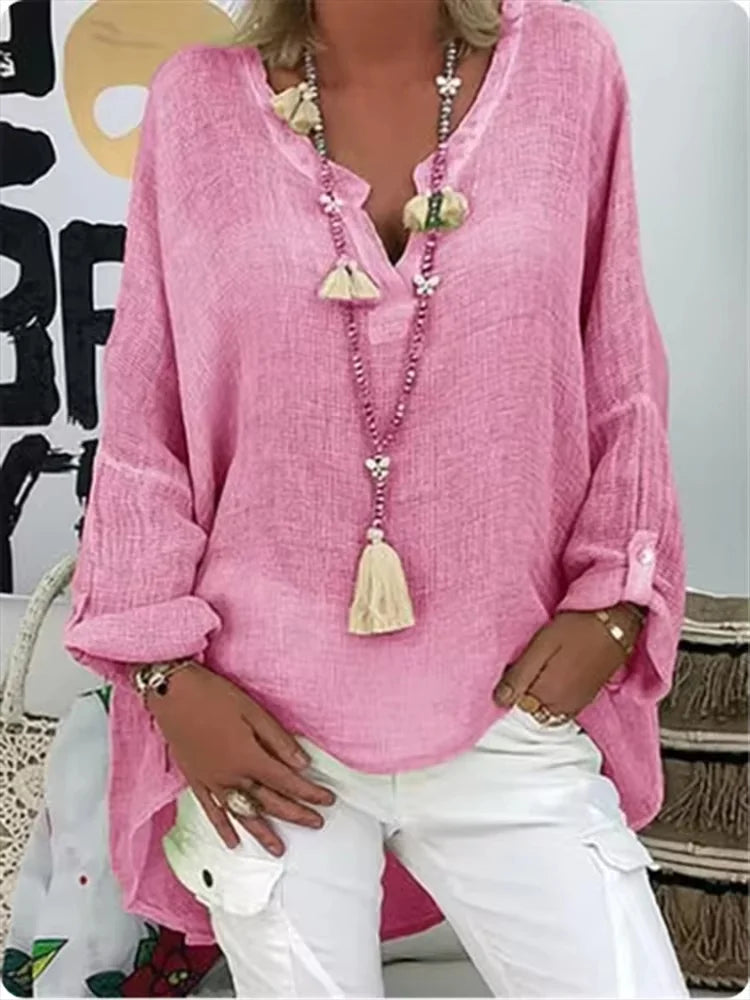 Women's Blouse | Long Sleeve V-Neck 1