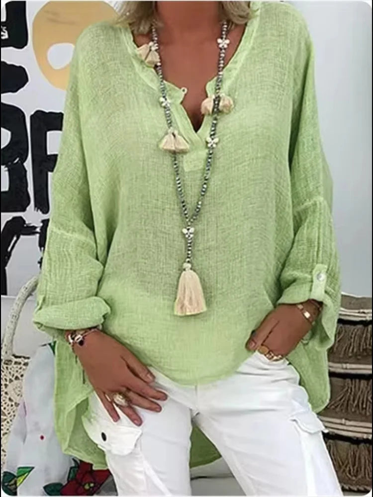 Women's Blouse | Long Sleeve V-Neck 4